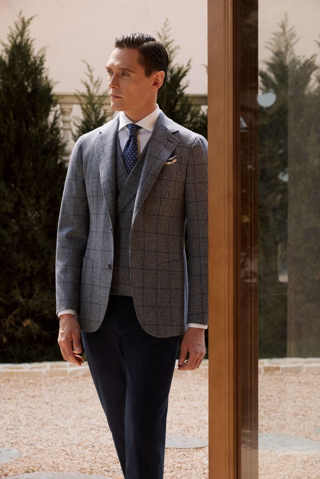 Next tan windowpane check coat sale